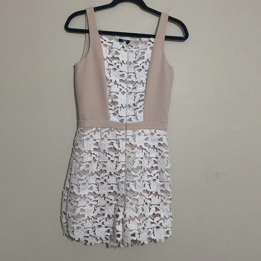 Raoul Honeydew Jessenia Romper Lace Overlay Cream White women 2 boho casual Y2K